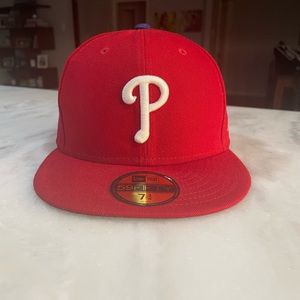 Philadelphia Phillies New Era On Field Hat Size 7 3/4 pre-owned